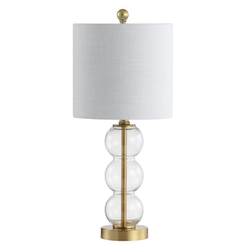 February 21" Glass/Metal LED Table Lamp - JONATHAN Y